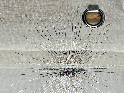 Magnetrollo Glitzer silber weiß inkl. Haken BxH 45/60/80/100x130cm