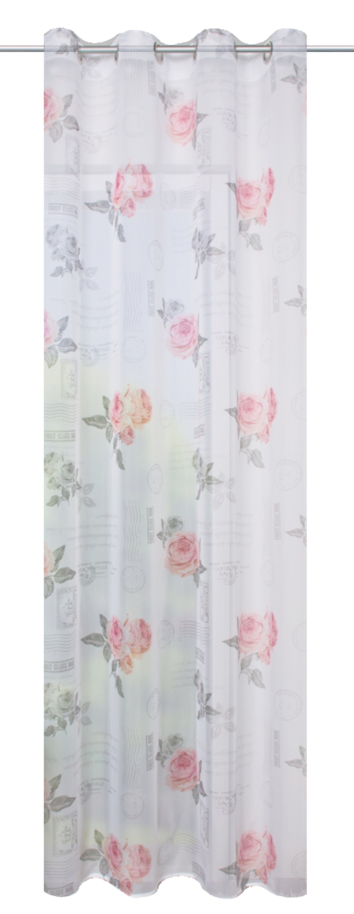 Ösenschal Rose rosé BxH 140x245cm