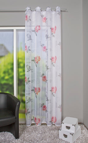 Ösenschal Rose rosé BxH 140x245cm