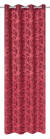Ösenschal mit Kreisen rot BxH 140x245cm