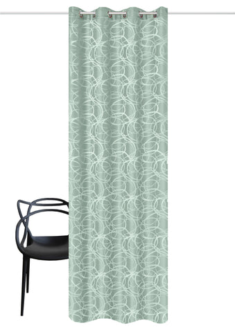 Ösenschal mit Kreisen lindgrün BxH 140x245cm