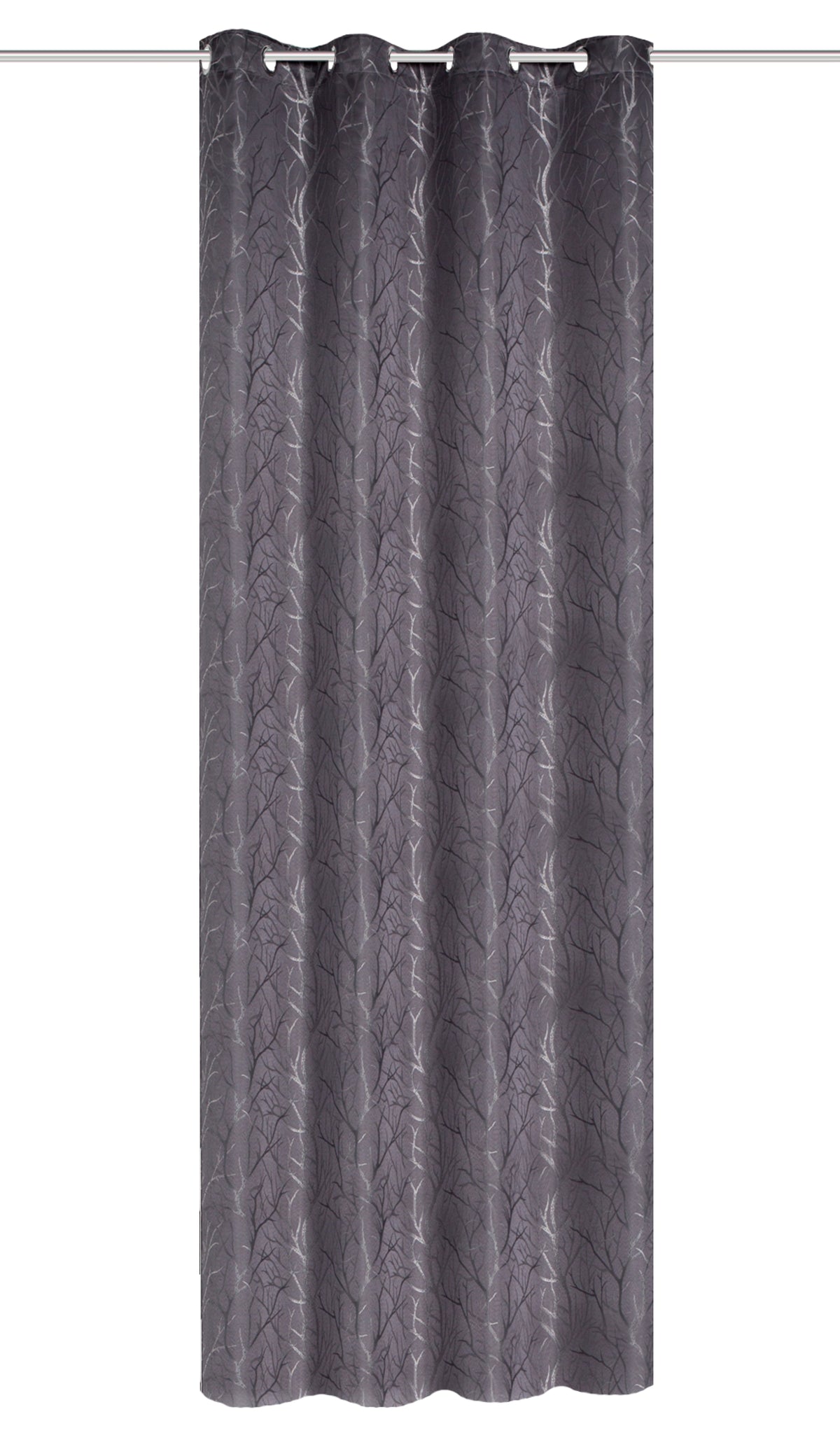 Ösenschal mit Musterung anthrazit BxH 140x245cm