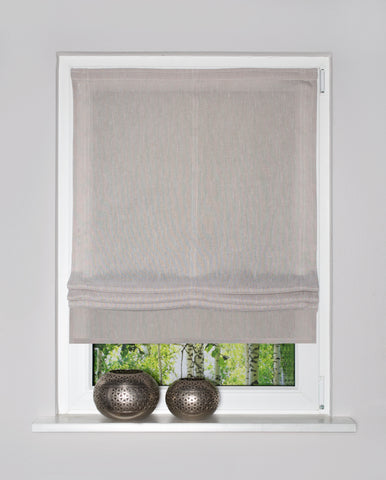 Raffrollo "Tirian" Leinenoptik taupe BxH 80/100/120/140x140cm