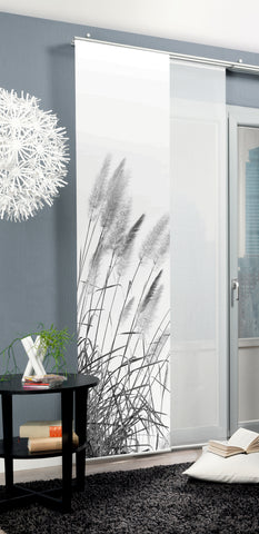 Flächenvorhang Pampas grau BxH 60x245cm