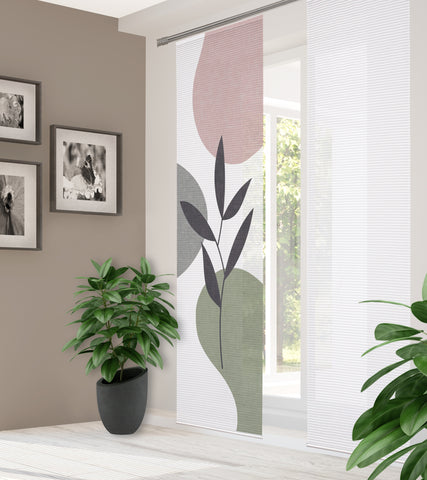 Flächenvorhang Home in Green Fronda rose-grün BxH 60x245cm