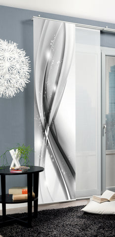 Flächenvorhang Gliwe grau BxH 60x245cm
