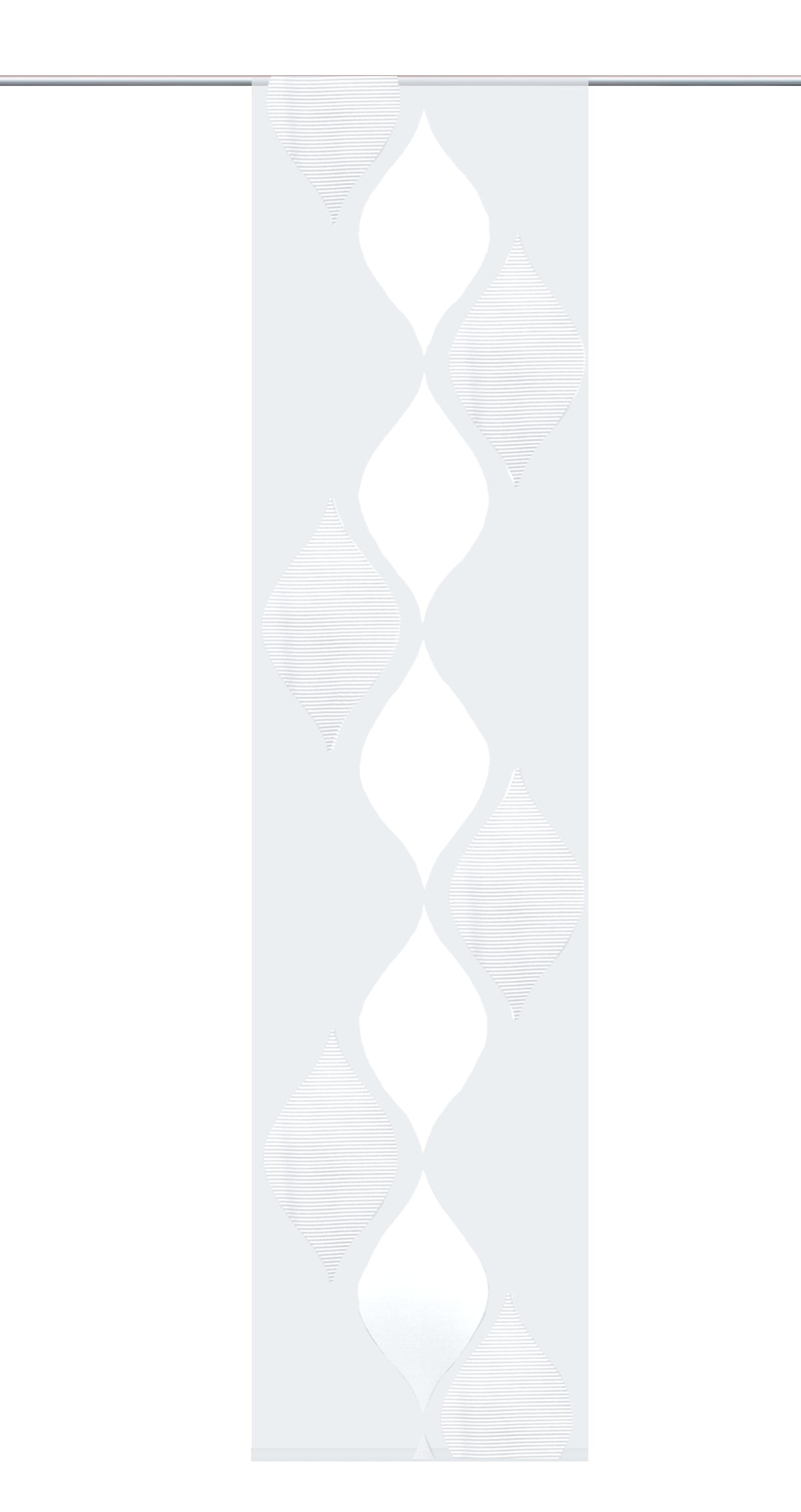 Schiebevorhang Effekt Voile Applikationen wollweiß BxH 60x245cm