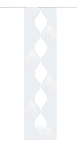 Schiebevorhang Effekt Voile Applikationen wollweiß BxH 60x245cm