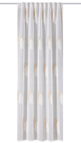 Fertigschal "Alavaro" Leinenoptik bestickt beige BxH 140x245cm