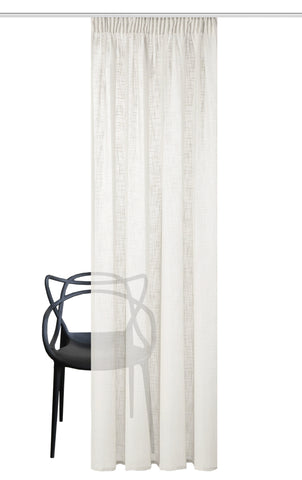 Fertigschal "Softy" Leinen wollweiss BxH 140x160/225/245cm