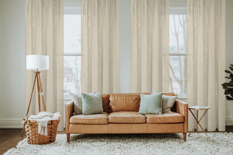 Ösenschal "Softy" Leinen taupe BxH 140x160/225/245cm