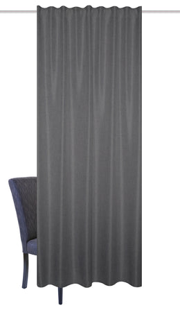 Fertigschal "Oxford" Leinenoptik anthrazit BxH 135x225/245cm