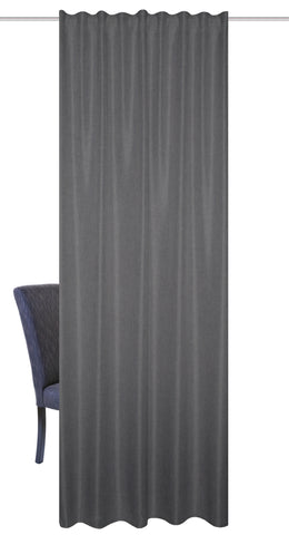 Fertigschal "Oxford" Leinenoptik anthrazit BxH 135x225/245cm