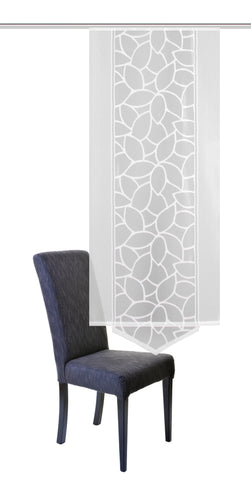Schiebevorhang Jacquard Blätter weiß BxH 57x125/145/160cm