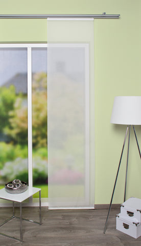 Schiebevorhang "Benedikt" Effekt Voile uni wollweiß BxH 60x245cm
