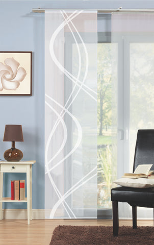 Schiebevorhang "Tiberio" wollweiß Dekostoff Scherli BxH 60x245cm