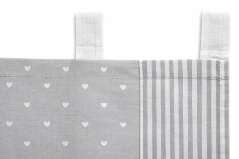 Schlaufen Scheibengardine Füssen Sweet Home grau HxB 50x135cm