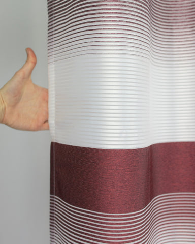 Ösenschal Deko Querstreifen rot bordeaux 140x245cm 2421