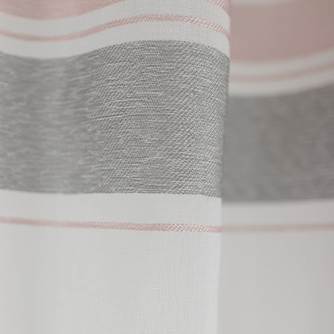 Schlaufenschal 2521 Streifen Quer 140x245 cm rose grau