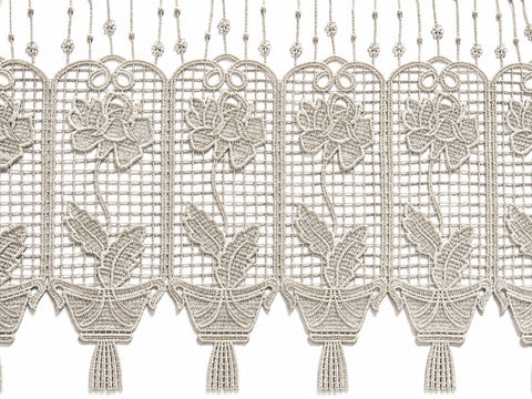 Scheibengardine Macramé weiß HxB 58x143cm 2660