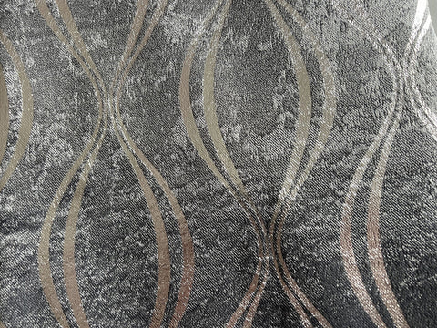 Verdunkelungschal mit Foliendruck grau / silber BxH 140x245cm