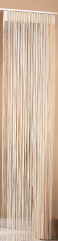 Fadenvorhang Fadengardine BxH 100x245cm natur beige Raumteiler Universalband