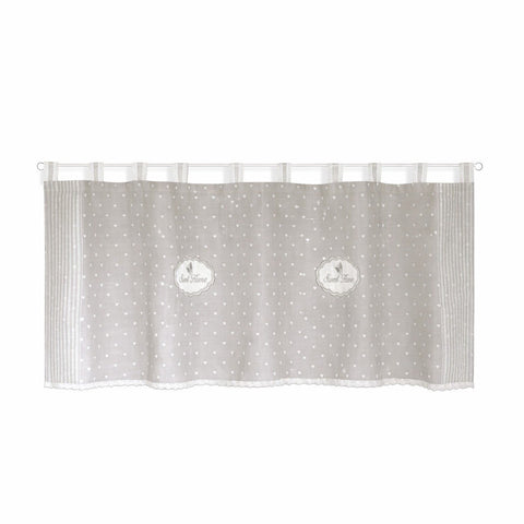 Schlaufen Scheibengardine Füssen Sweet Home grau HxB 50x135cm