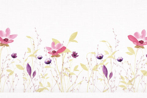 Scheibengardine Evi weiß pink HxB 45x140cm