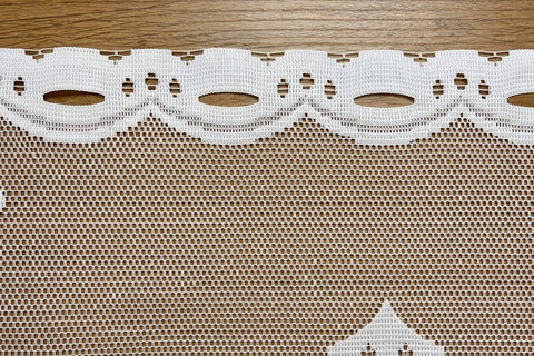 Scheibengardine C Bogen Set 2 tlg. weiß BxH 140x50cm