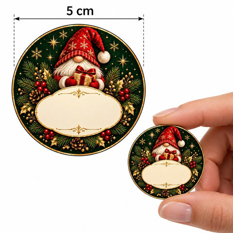 24x Etiketten "Wichtel" Weihnachten Geschenk GROß hohe Klebekraft 5cm Aufkleber