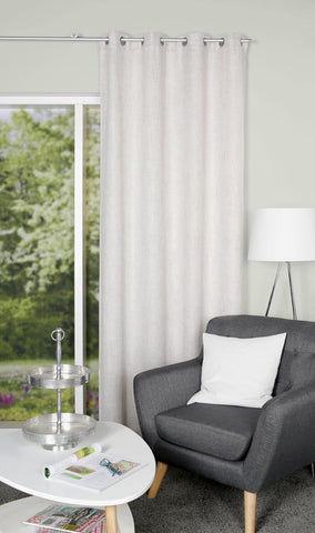 Ösenschal Leinen natur blickdicht BxH 140x245cm