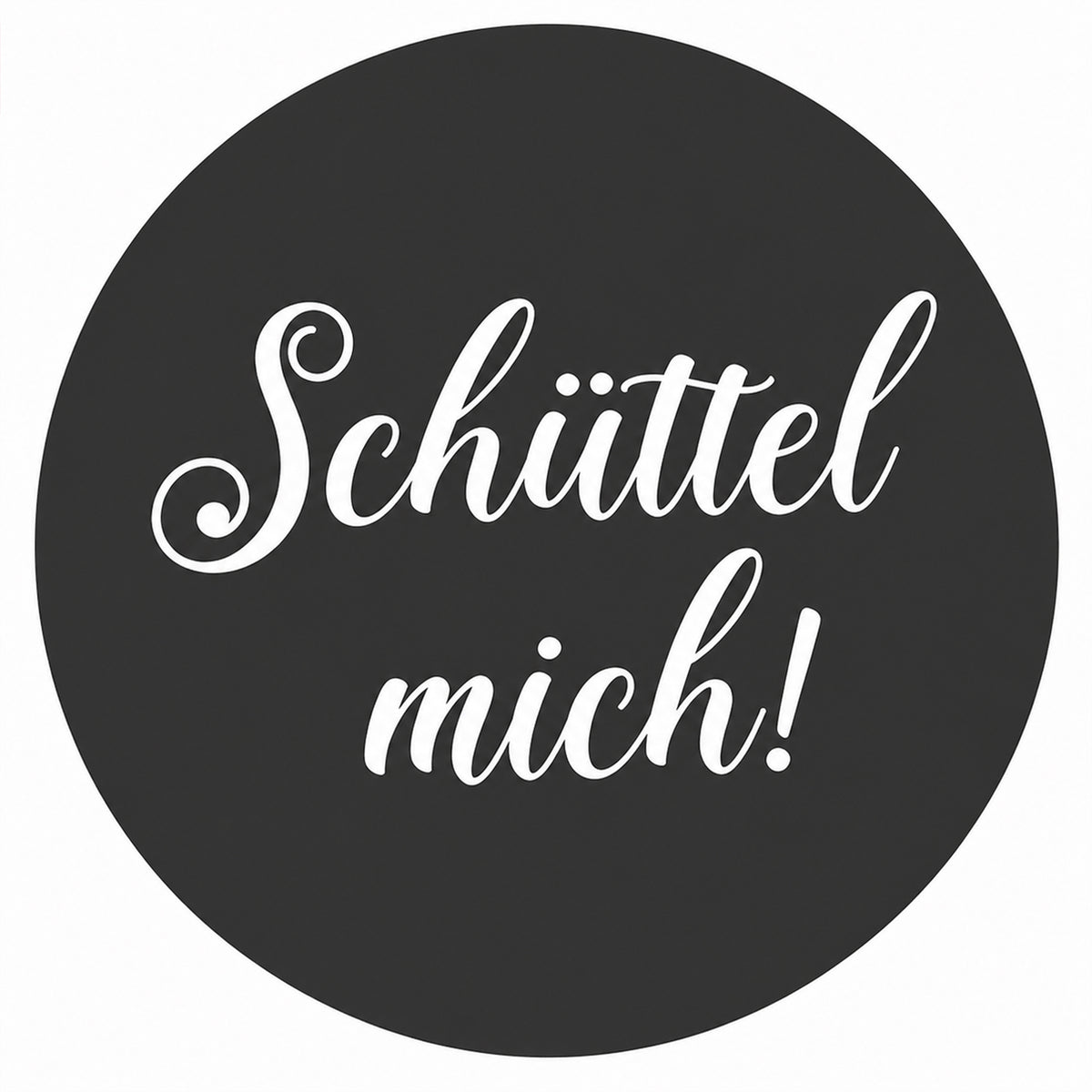 20x hochwertige Etiketten "Schüttel mich" hohe Klebekraft 2cm Aufkleber rund
