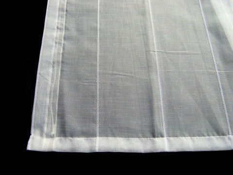 Schlaufen Raffrollo Nadelstreifen weiß 80/100/120/140x140cm