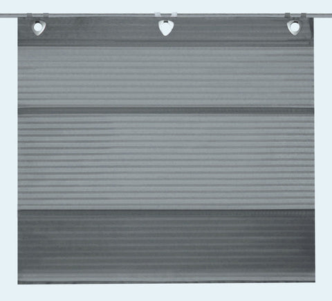 Magnetrollo Querstreifen Deko grau inkl. Haken BxH 45/60/80/100x130cm