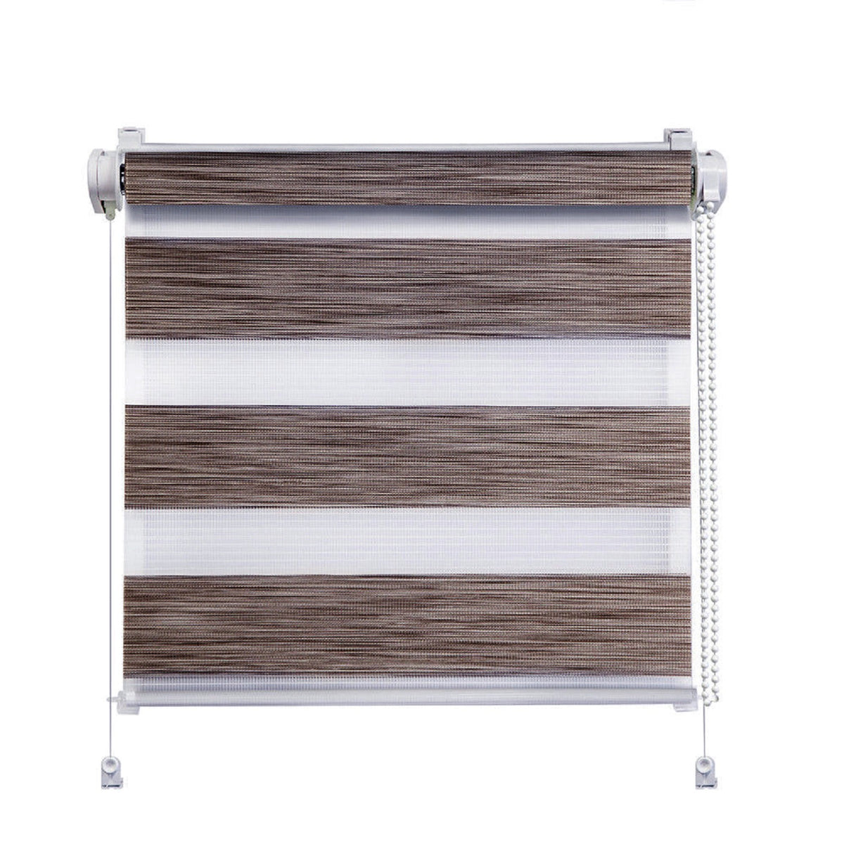 Klemmfix Click 3 in1 Doppelrollo nach Maß Wood braun