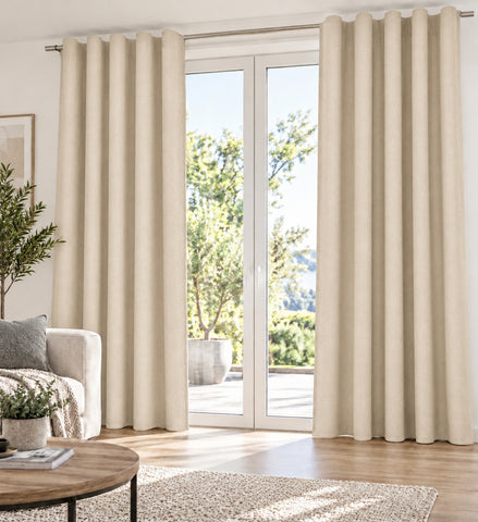 Full Blackout Verdunklungsvorhang beige creme 135x245cm