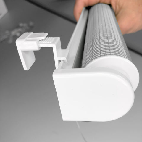 Klemmfix Click 3 in1 Doppelrollo nach Maß hellgrau