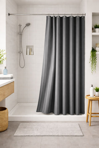 Textil-Duschvorhang Hilton anthrazit BxH 180x200cm