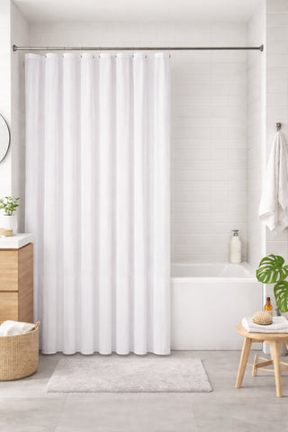 Textil-Duschvorhang Hilton weiß BxH 180x200cm