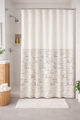 Textil-Duschvorhang Relax braun grau BxH 180x200cm