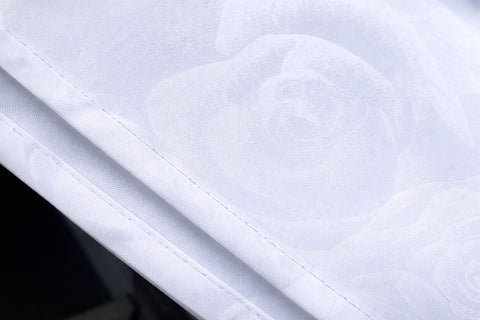 Textil-Duschvorhang Roses weiß BxH 180x200cm