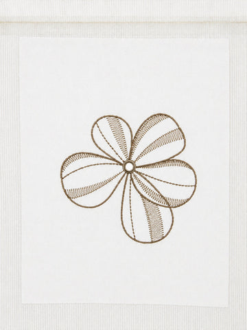Design Kuvert Blume bestickt taupe Lagenoptik BxH 60x90cm Scheibengardine 2230