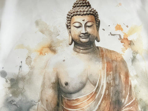 Fensterbehang Buddha natur BxH 40x80 o. 60/90x100cm