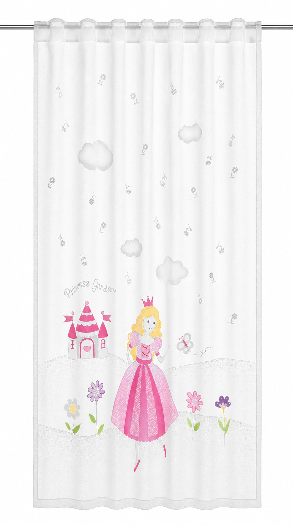 Schlaufenschal Prinzessin mit verdeckten Schlaufen transparent BxH 140x245cm