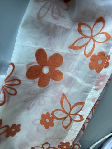 Schiebevorhang Flächenvorhang Voile mit Flockdruck 57x245cm Gardine terra Blume