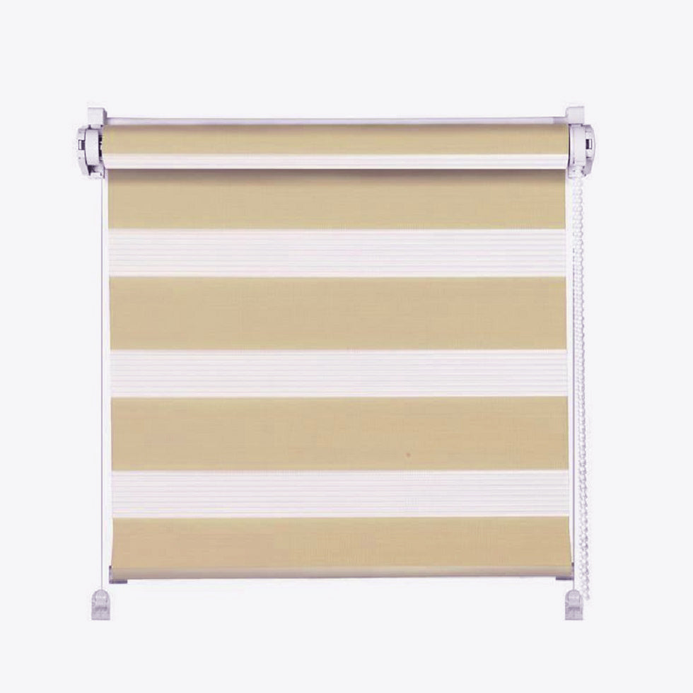 Klemmfix Click 3 in1 Doppelrollo nach Maß beige
