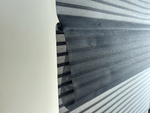 Magnetrollo Querstreifen Deko grau inkl. Haken BxH 45/60/80/100x130cm