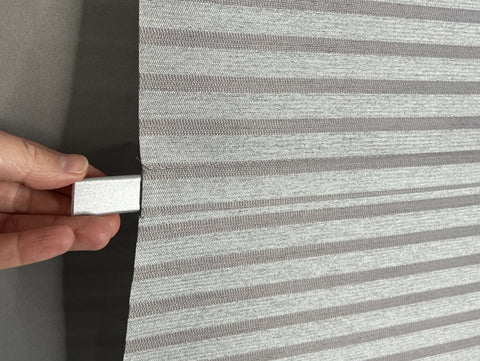 Magnetrollo Querstreifen Deko grau inkl. Haken BxH 45/60/80/100x130cm