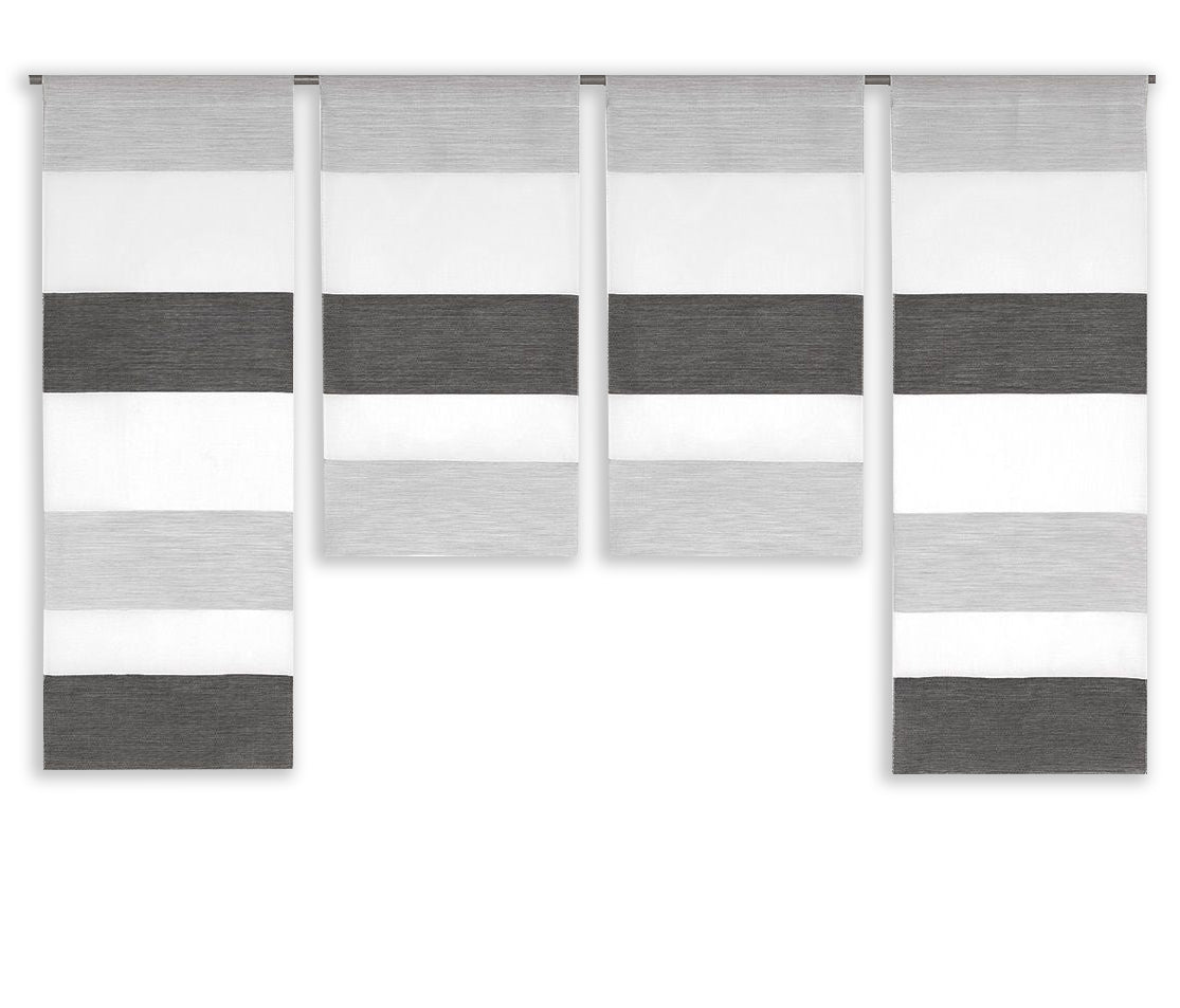 Design Mini Flächenvorhang Set anthrazit grau 2291