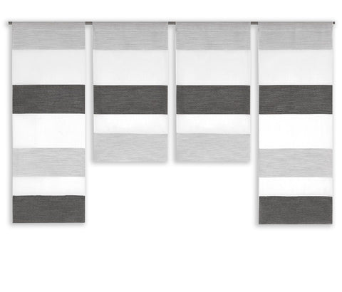 Design Mini Flächenvorhang Set anthrazit grau 2291